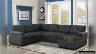 Sectional Sleeper Sofa with Pull Out Couch Bed U Shaped Sleeper Couch Review [upl. by Elise]