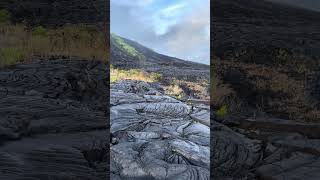 Pahoehoe LAVA FACIES at Maliwai a Pele river of Pele flow from 1974 HAWAII lava volcano [upl. by Alfi]