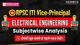 RPSC ITI Vice Principal Vacancy  Subjectwise Analysis Electrical Engineering Syllabus For RPSC ITI [upl. by Elwood]