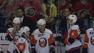 Dion Phaneuf hits Kyle Okposo Sep 17 2009 [upl. by Tripp]