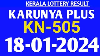 kerala karunya plus lottery result kn 505 today [upl. by Eednar610]