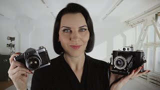 ASMR Photographer taking your picture with lots of vintage cameras [upl. by Gereron740]