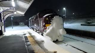 37676 Loch Rannoch heading to Inverness Milburn from a failed line proving run to Georgemas 180124 [upl. by Anitaf33]