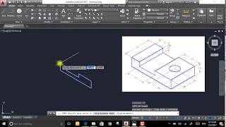 Autocad Isometric Drawing 01 [upl. by Ymeon]