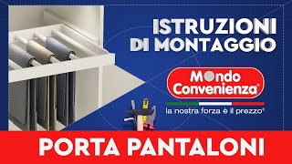 Istruzioni di Montaggio Porta Pantaloni Estraibile Donatella Mondo Convenienza [upl. by Seuqram597]