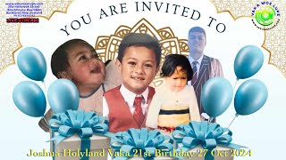 Joshua Holyland Vaka 21st Birthday Church Service 27 Oct 2024 [upl. by Asyle]