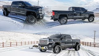 Tuned amp Deleted 2019 L5P Denali 2500 on 24x14s cruises thru the SNOWY mountains of Idaho [upl. by Clementas]