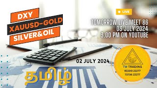 Gold Strategy 02 JULY 24  XAUUSD Analysis 🔥  DXY  TW Trading  Silver FED  USD JOP OPENING [upl. by Aryahay]