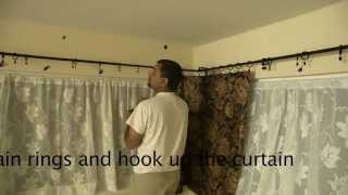 How to install curtain rod on corner windows IKEA [upl. by Joliet]