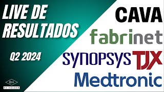 LIVE DE RESULTADOS CAVA TJX MEDTRONIC FABRINET SYNOPSYS [upl. by Anikahs]