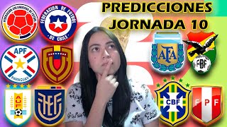 PREDICCIÓN Y PREVIA ELIMINATORIAS MUNDIAL 2026🌎⚽  JORNADA 10🔥 [upl. by Gensler]