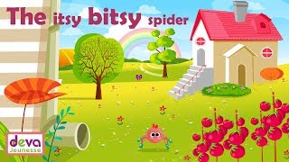 The itsy bitsy Spider Lyrics ⒹⒺⓋⒶ Nursery rhyme for babies [upl. by Teerprug]