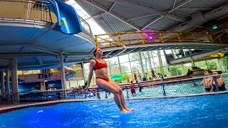 High JUMP to DEEP Water at TIKIBAD Duinrell Waterpark [upl. by Ethelinda]