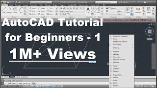 AutoCAD Tutorial for Beginners  Lesson  1 [upl. by Werdn]