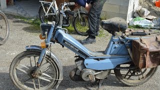 Motobécane 51V  Premier démarrage et tour sur la route [upl. by Rebel]