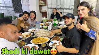 Newly couple ki shadi ki dawat ki with family😍 ghar par [upl. by Enomar]