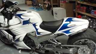 quotGlacierquot a Custom Kawasaki ZX14R by Garwood Custom Cycles  WITH LIGHT KIT Motorcycle Video [upl. by Ostraw]