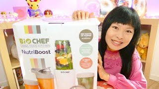 Blender BioChef NutriBoost OUVERTURE CADEAU ANNIVERSAIRE  test Ma recette de smoothie bananefraise [upl. by Marika46]