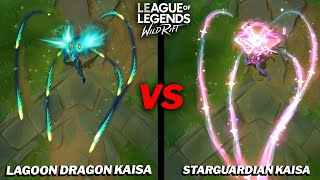 Kaisa Starguardian VS Lagoon Dragon Skin Comparison Wild Rift [upl. by Trimble571]