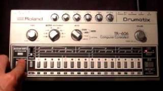 ROLAND TR606 Analog Drum Machine 1982 DRUMATIX RHYTHM COMPOSER  HQ DEMO [upl. by Masera756]