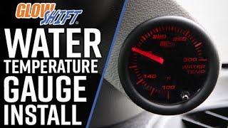 Installation  GlowShift 7 Color Series Water Temp Gauges for Cars and Trucks [upl. by Eelidnarb]