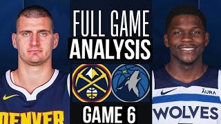 Denver Nuggets Vs Minnesota Timberwolves Game 6 Full Analysis  2024 WCSF [upl. by Eseeryt]