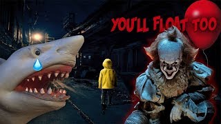 SHARK PUPPET MEETS PENNYWISE FROM IT [upl. by Rramal381]