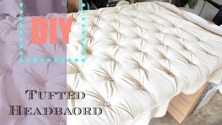 DIY TUFTED HEADBOARD TUTORIAL  DIY HOME DECOR IDEAS  NIA NICOLE [upl. by Rubi482]