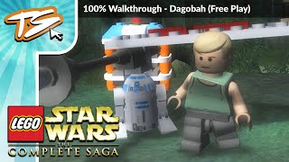 DAGOBAH FREE PLAY  Lego Star Wars The Complete Saga 100 Walkthrough 63 [upl. by Nylednarb]