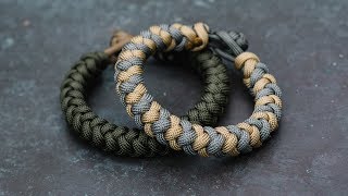 4 Strand Round Braid Knot and Loop Paracord Bracelet Tutorial [upl. by Carrie]