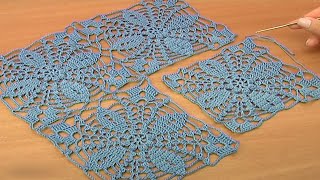 How to Crochet Big Square Motif Tutorial 20 Part 1 of 2 [upl. by Anivel]