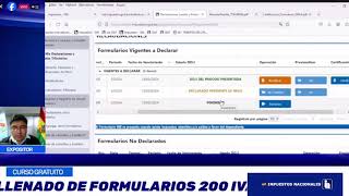 LLENADO DEL FORMULARIO 200 IVA y 400 IT [upl. by Anegue]