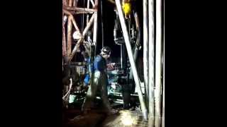 Drilling rig freak accident [upl. by Ardnod]