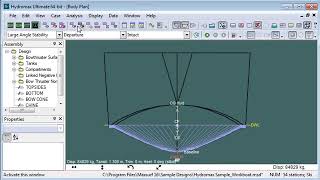 Intact Stability calculation using Maxsurf Hydromax [upl. by Siroved]