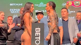 CHEEKED UP YOKASTA VALLE VS MARIA SANTIZO HEATED WEIGH INS amp FACE OFF [upl. by Airdnaed]