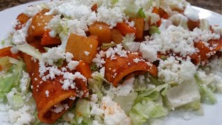 Ricas Enchiladas Rojas Con papa y Zanahoria [upl. by Eselahc238]