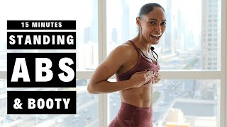 AMAZING ONE DUMBBELL STANDING ABS amp GLUTES COMBO WORKOUT 🔥 [upl. by Calley]