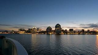 daily commute by ferry from Dartmouth wharf to Halifax Ferry Terminal Nova Scotia 2 km [upl. by Lorain]