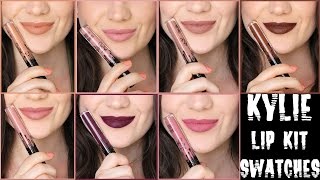 Kylie Lip Kit Swatches  Kylie Cosmetics [upl. by Ammamaria]