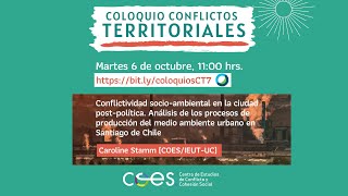 Coloquio de Conflictos Territoriales Caroline Stamm  COES [upl. by Jo-Anne]