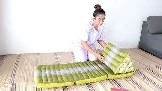 Thai relaxation cushions 3Folds comfort with backrest Cushion 100 Kapok Fibre [upl. by Schertz]