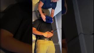 Neck pull with towel ASMR  Plymouth chiropractors shorts [upl. by Norod]