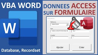 Remplir un formulaire Word avec une base de données Access [upl. by Adoc]