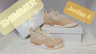 Air Jordan 4 SHIMMER In hand and on foot [upl. by Brena]