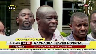 Impeached DP Gachagua speaks after leaving Hospital [upl. by Yardna]