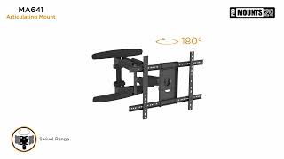 ProMounts Premium Full Motion  Articulating TV Wall Mount for 42quot to 85quot TVs Up to 100lbs MA641 [upl. by Sirrep]