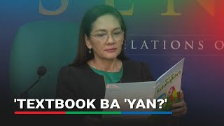 Risa Hontiveros reacts to Sara Dutertes Isang Kaibigan book [upl. by Adnuahsal]