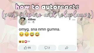 how to autoreacts pure filipino and roleplayers • rpw things [upl. by Aram]