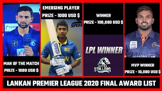 LPL 2020  LPL Final Award Ceremony  Lankan Premier League 2020 Final Award Ceremony  LPL 2020 [upl. by Halivah]