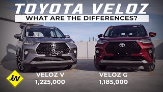 2023 Toyota Veloz Walkaround What are the differences between the Veloz V and Veloz G [upl. by Neelyad]